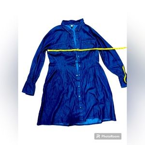 NWT Cato size 14 snap up denim dress with pockets
